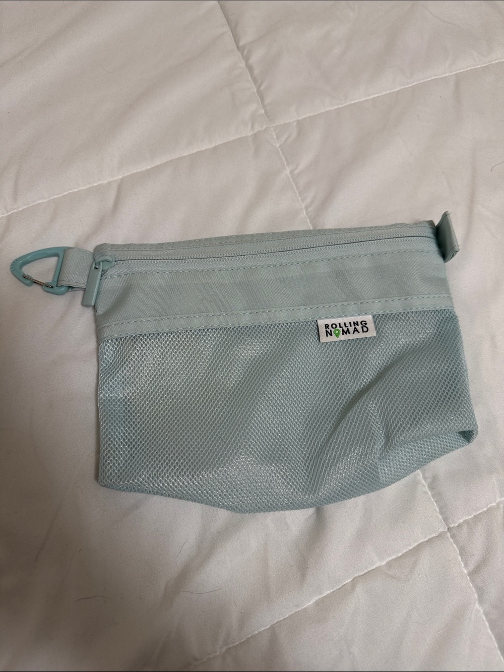 Light Blue Mesh Pouch